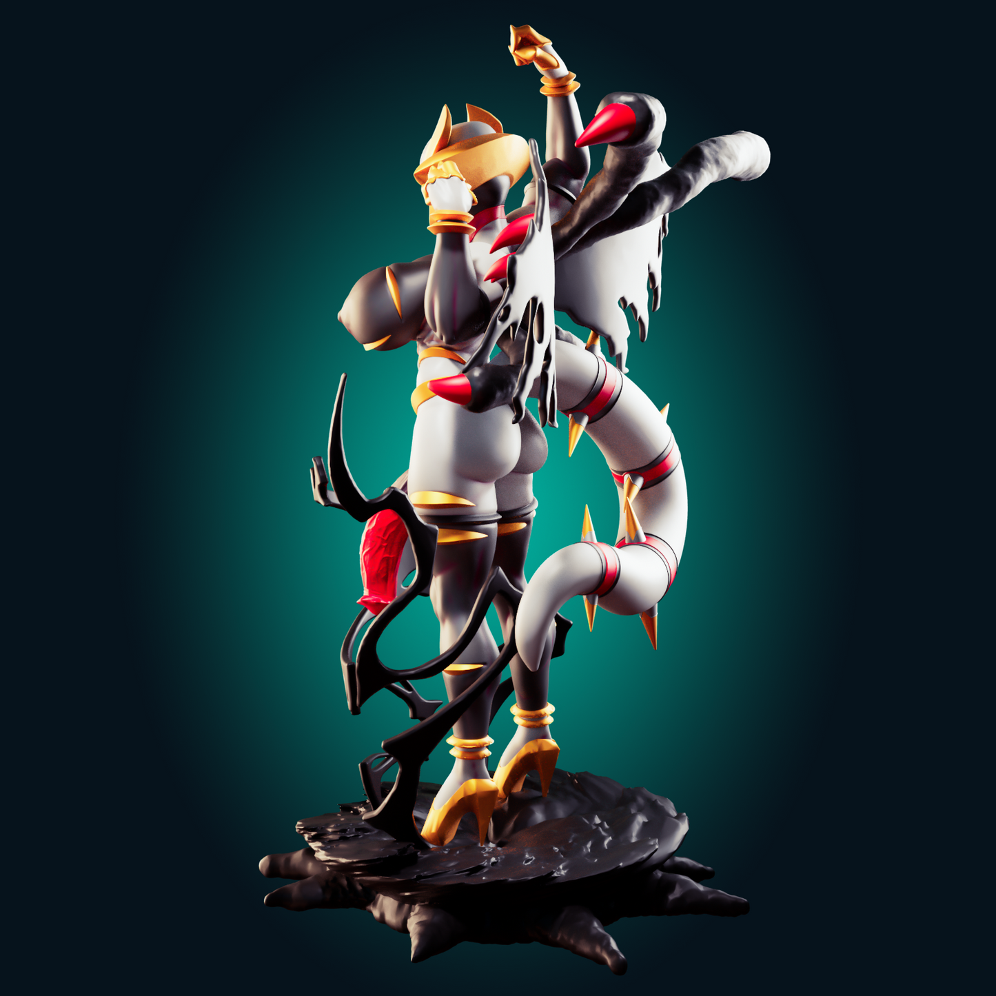 0411 Giratina Pokemon Muscle Mommy - STL 3D Print Files