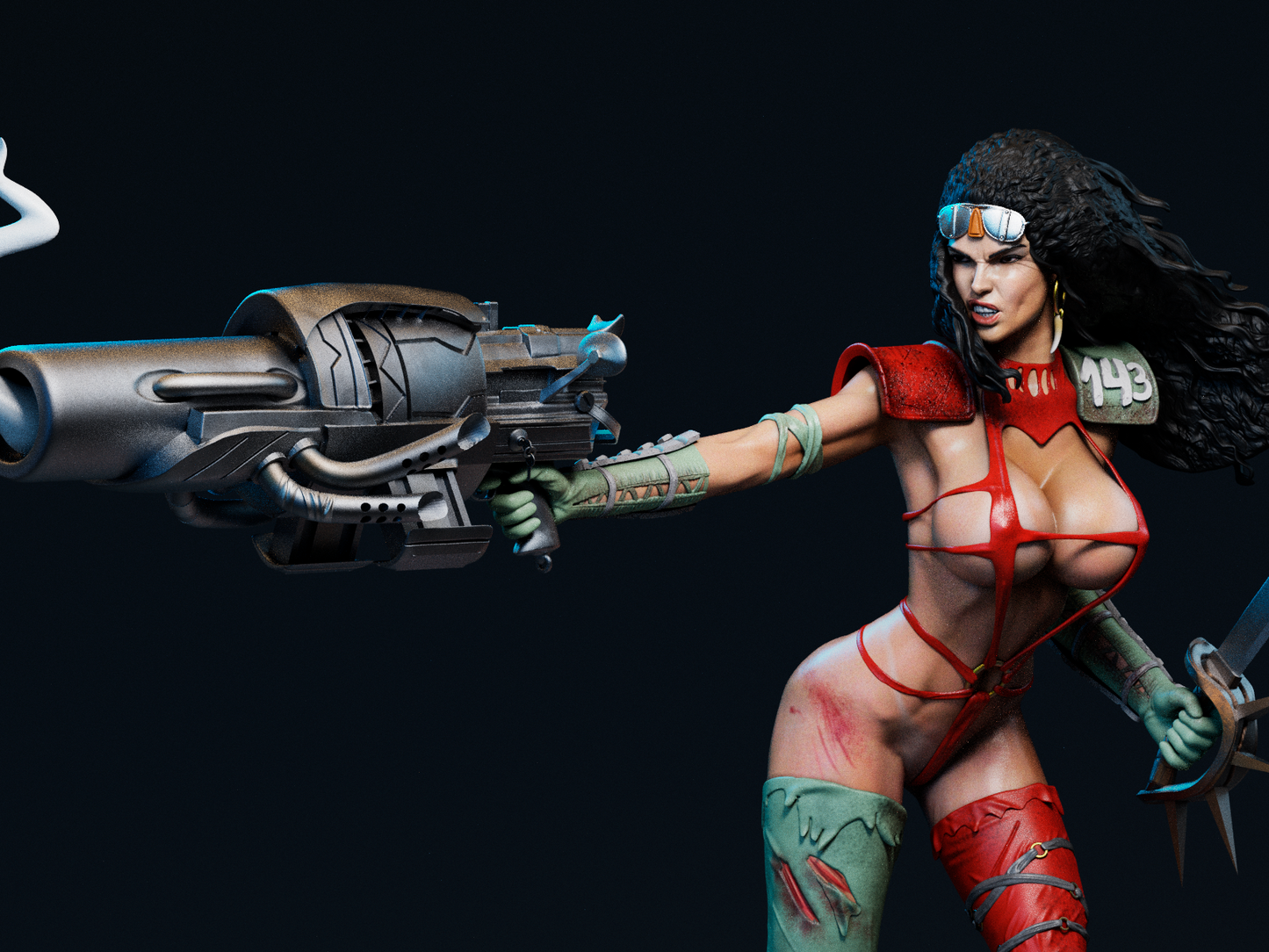 0124 Julie Strain - Heavy Metal 2000 (1503) - STL 3D Print Files