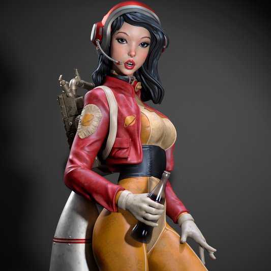 0990 Retro Pinup (2312) - STL 3D Print Files