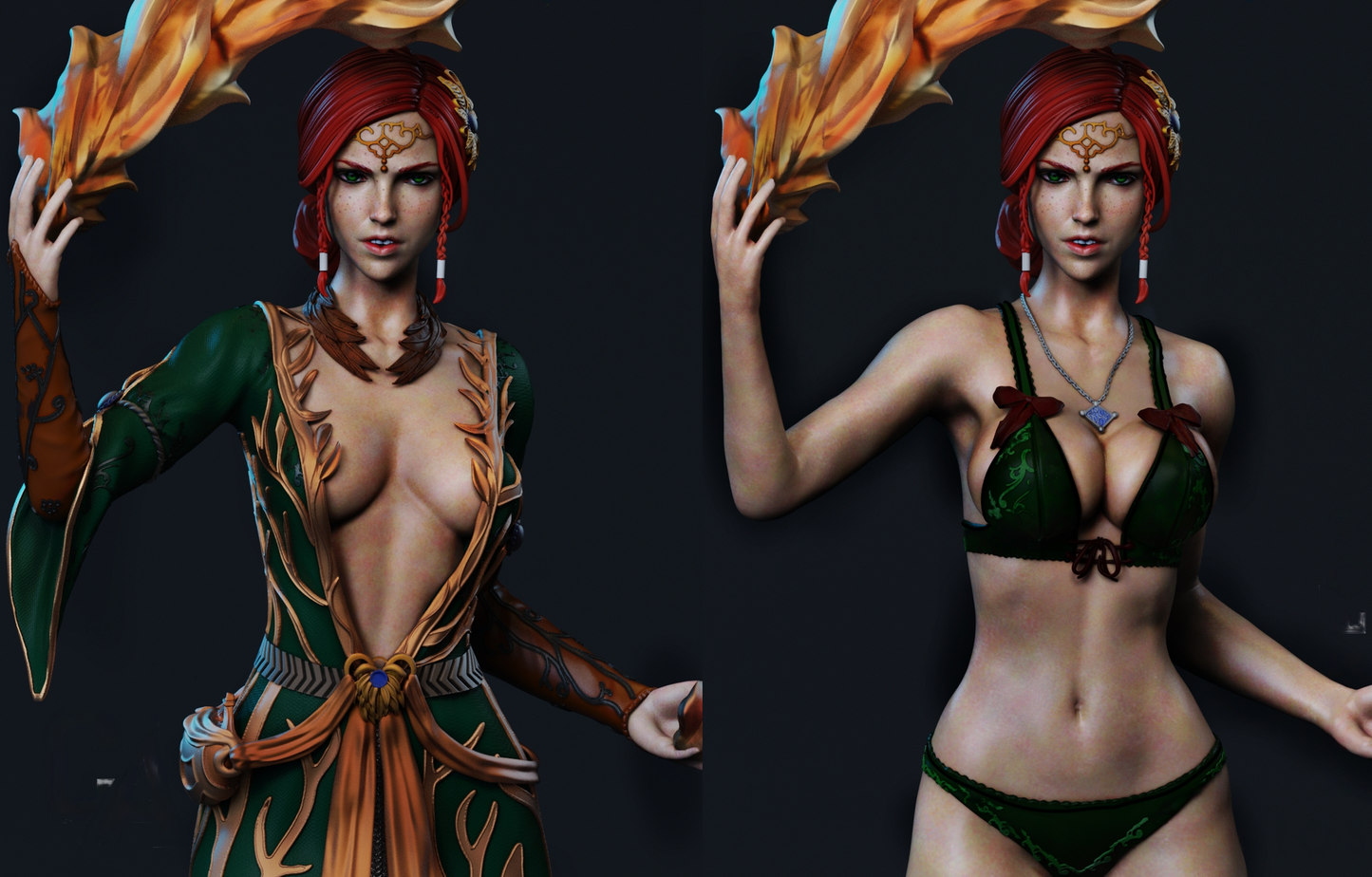 0440 Triss Merigold - Witcher - STL 3D Print Files