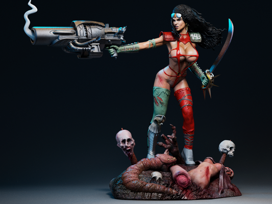 0124 Julie Strain - Heavy Metal 2000 (1503) - STL 3D Print Files