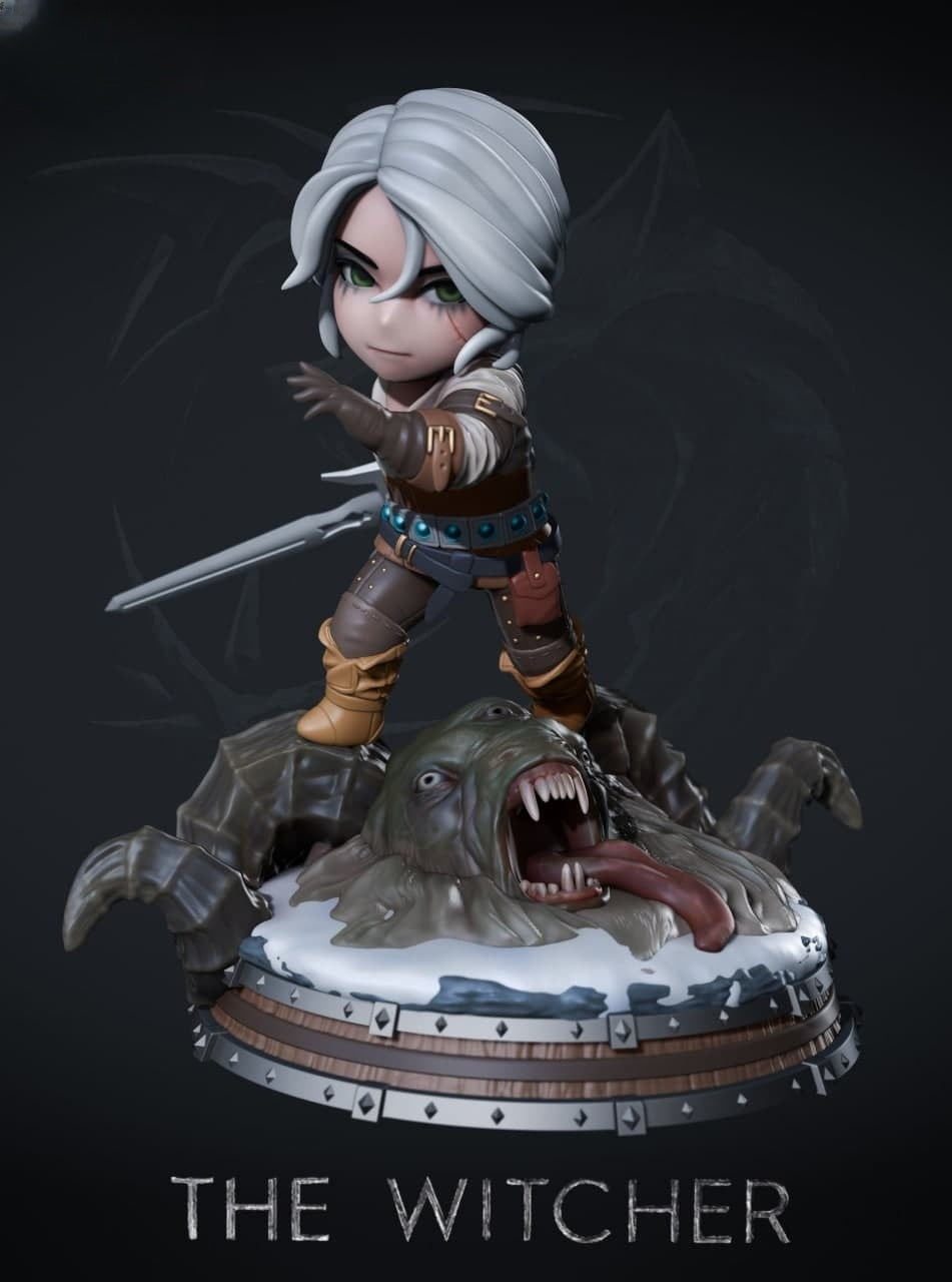 0813 The Witcher Chibi - STL 3D Print Files