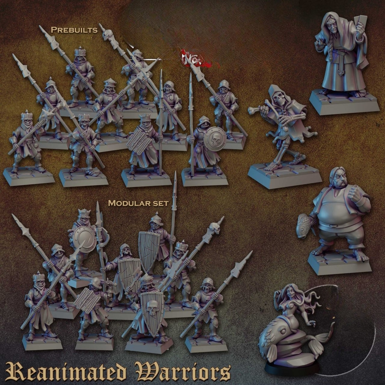 0592 Reanimated Warriors Vol.2 - STL 3D Print Files