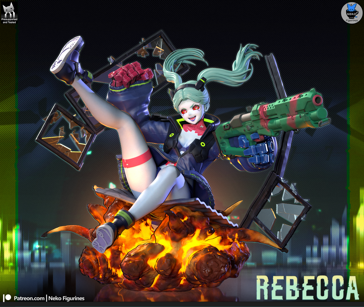 2127 Rebecca_Cyberpunk Edgerunners - STL 3D Print Files