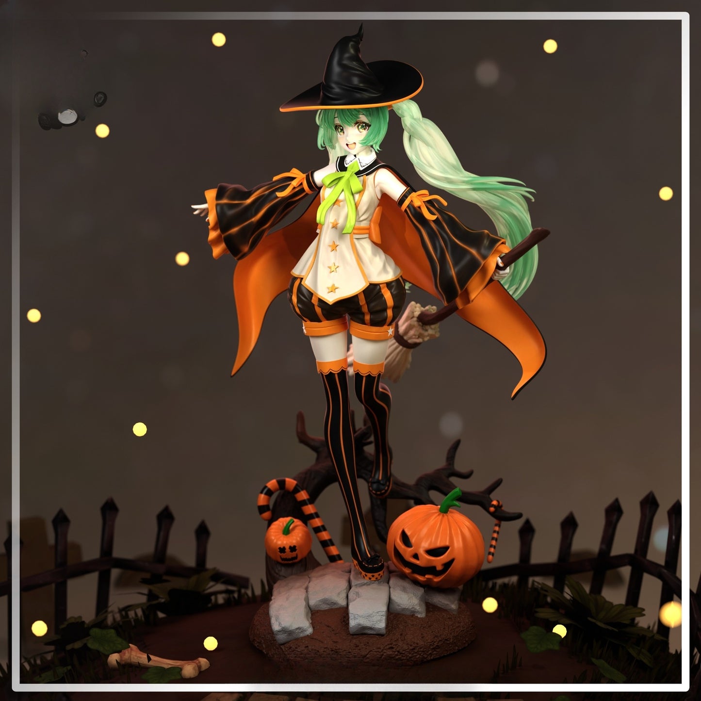 1590 Pumpkin Miku - STL 3D Print Files