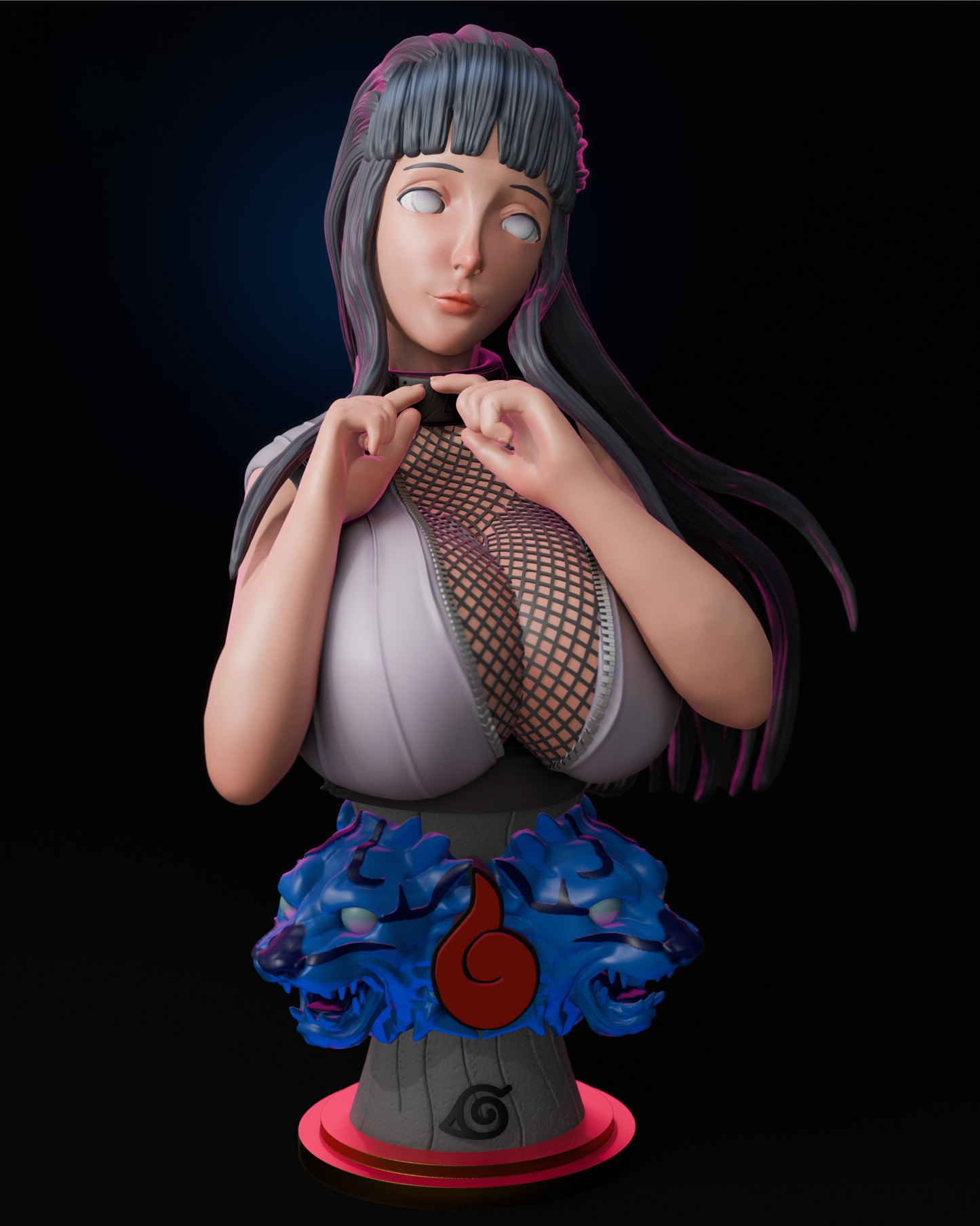 1357 Hinata Hyuuga Bust - STL 3D Print Files