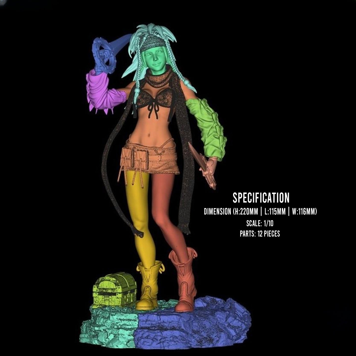 1411 Rikku_Final Fantasy X-2 - STL 3D Print Files
