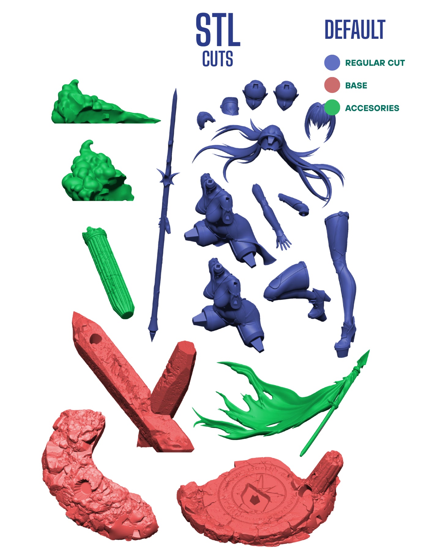 1523 Scáthach_FateGrand Order - STL 3D Print Files