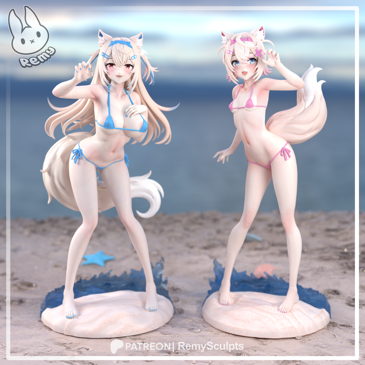 1991 VTubers Fuwawa&Mococo Abyssgard (FUWAMOCO) - STL 3D Print Files