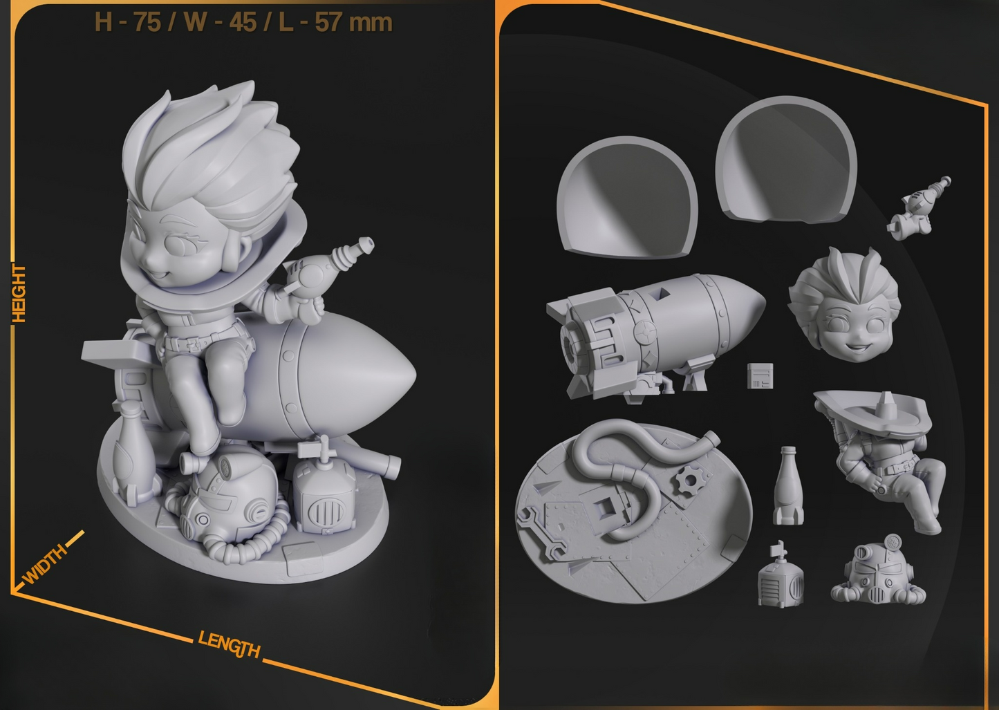 0031 Nuka Girl from Fallout 4 - STL 3D Print Files