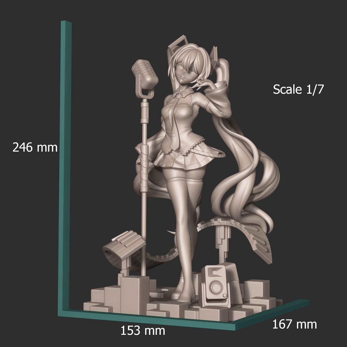 1588 Hatsun Miku - STL 3D Print Files