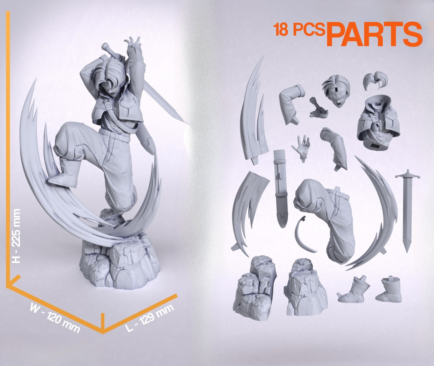 1390 Trunks_Dragon Ball Z - STL 3D Print Files