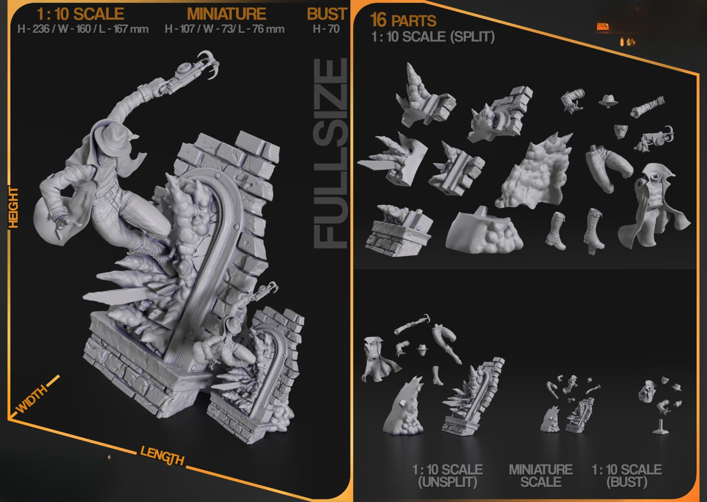 1406 Spider-Man Noir - STL 3D Print Files