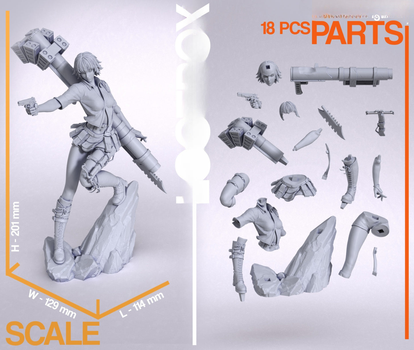 1405 Lady_Devil May Cry - STL 3D Print Files