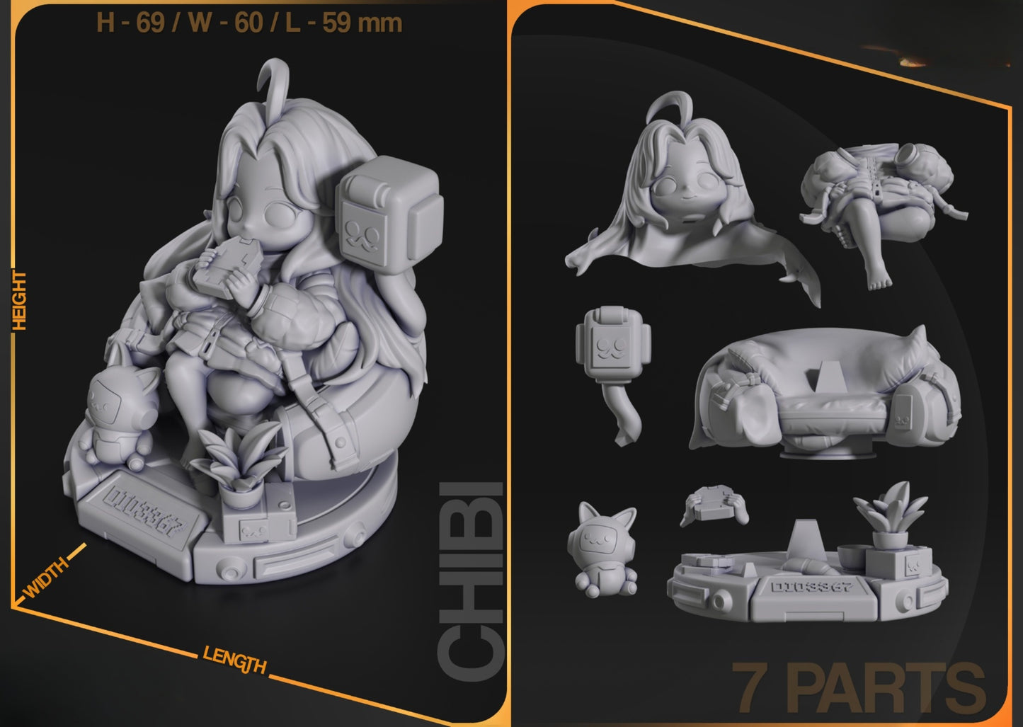 1544 Chib Diana_Pragmata - STL 3D Print Files