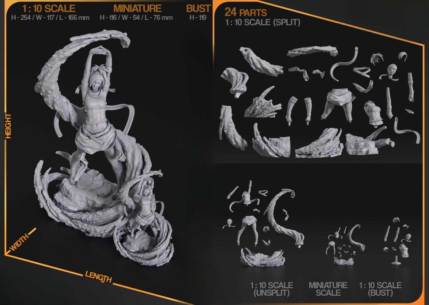 0372 Rikku_Final Fantasy - STL 3D Print Files