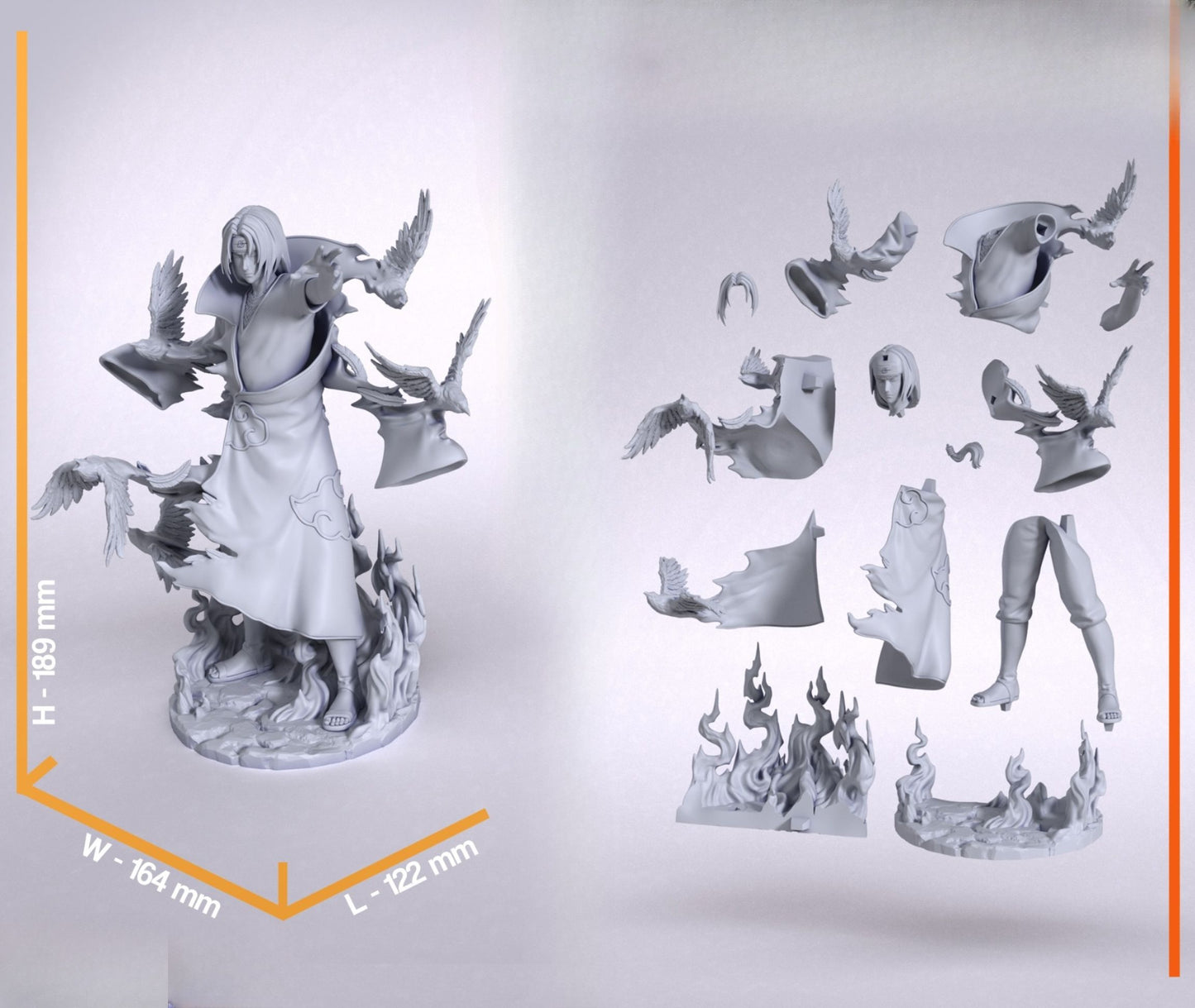 0334 Uchiha Itachi_Naruto Shippuden - STL 3D Print Files