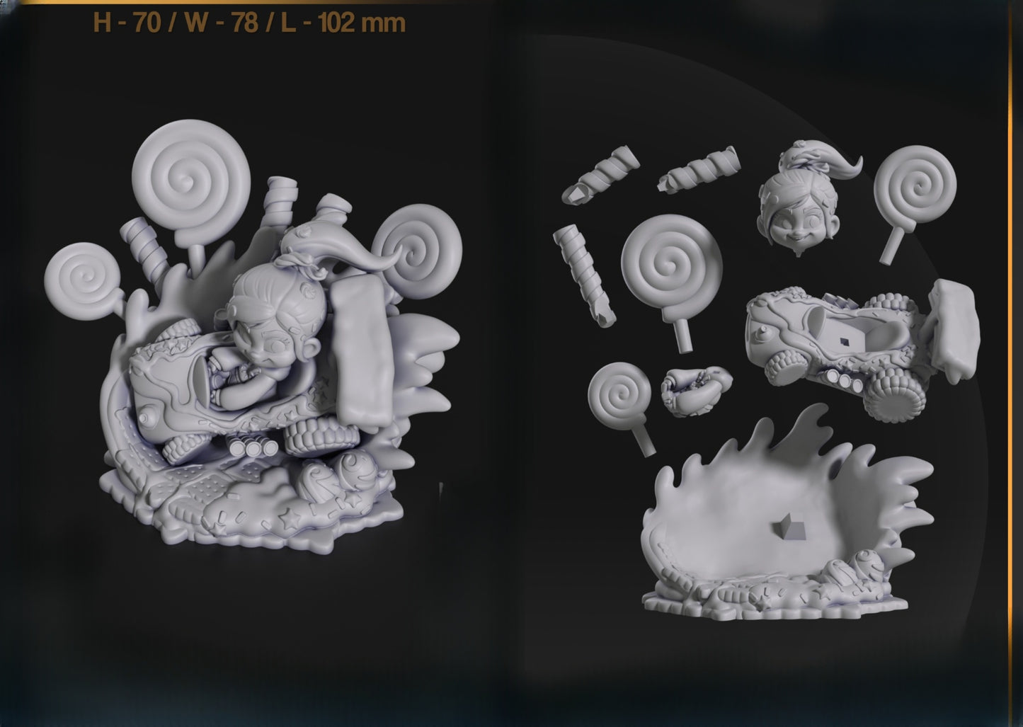 0618 Chibi Vanellope Wreck It Ralph - STL 3D Print Files