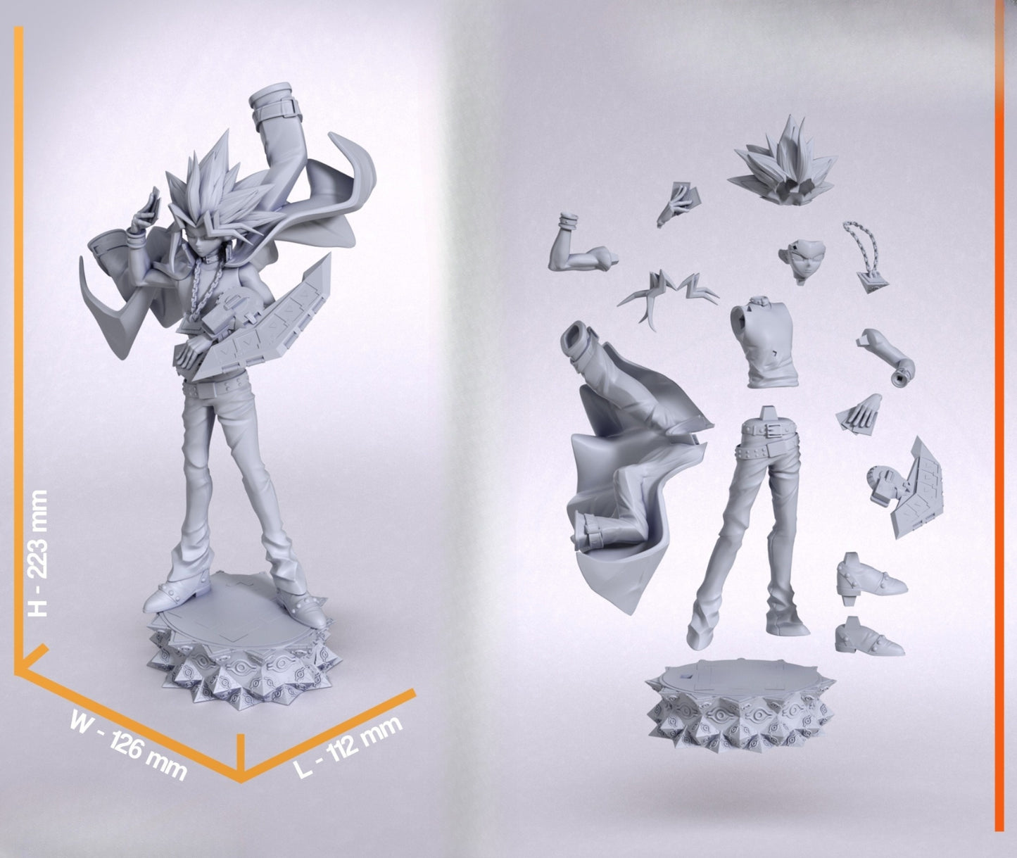 0567 Yugi Muto_YuGiOh - STL 3D Print Files