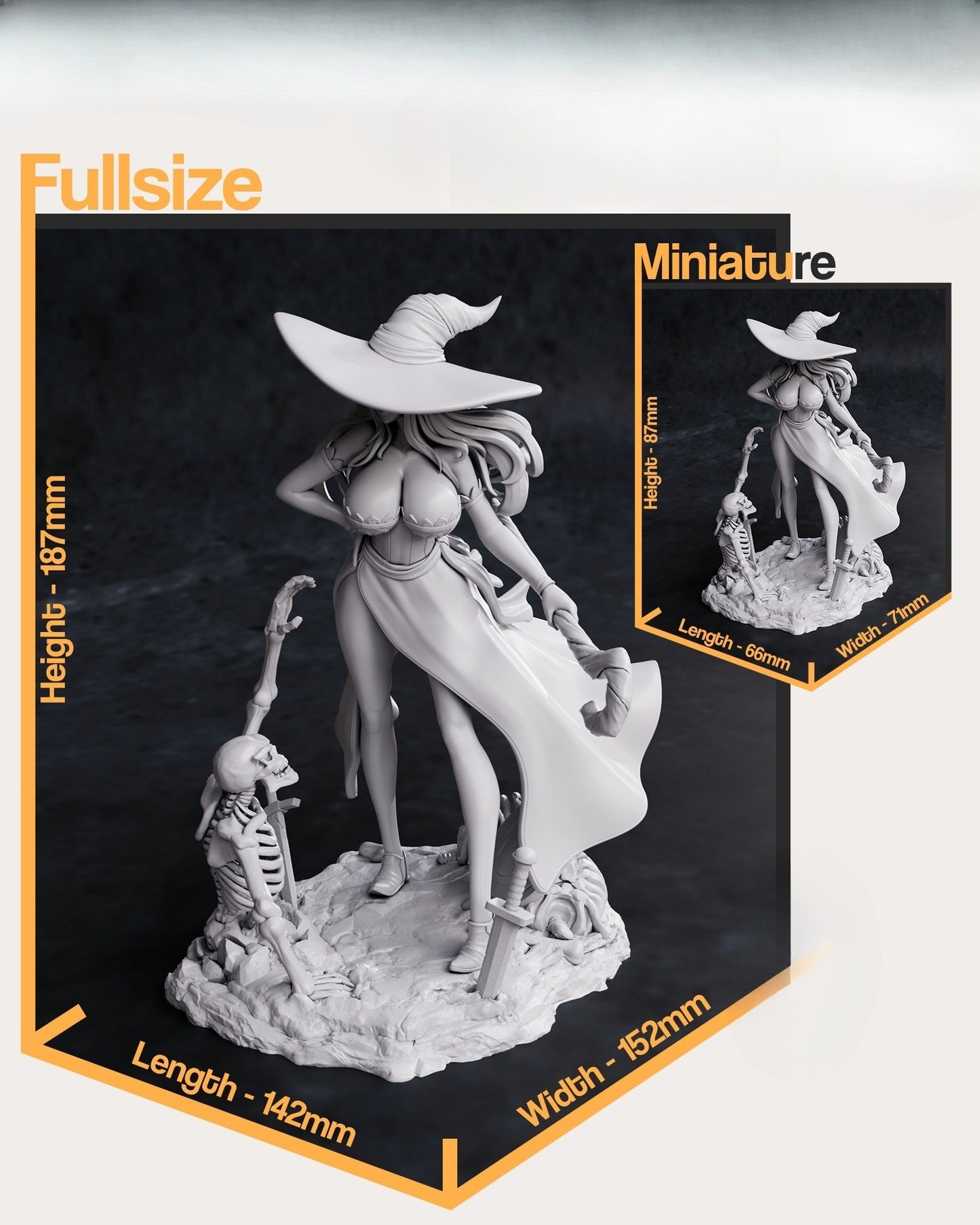 1215 Sorceress_Dragon's Crown - STL 3D Print Files