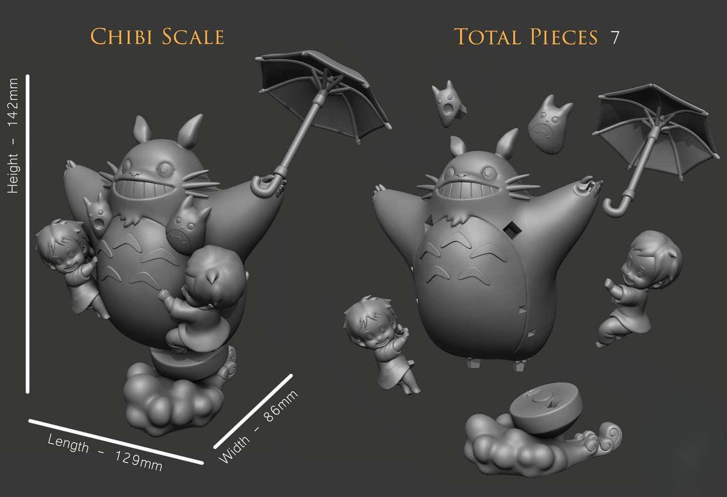 0007 My Neighbour Tototoro - STL 3D Print Files
