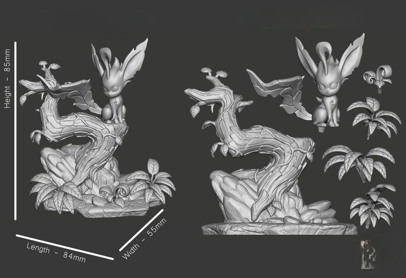 0023 Leafeon - STL 3D Print Files