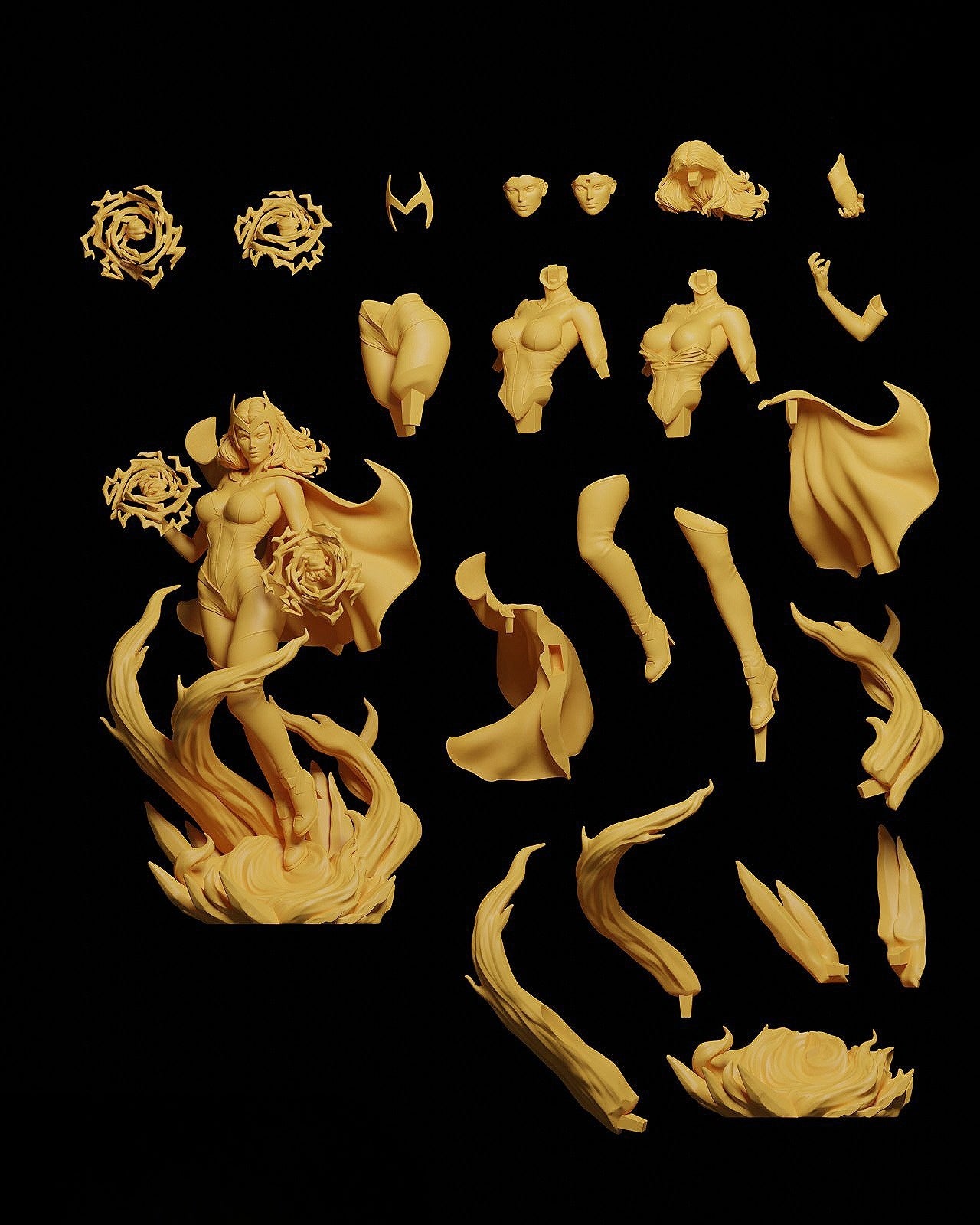 1004 Scarlet Withch_MarvelComics NSFW - STL 3D Print Files