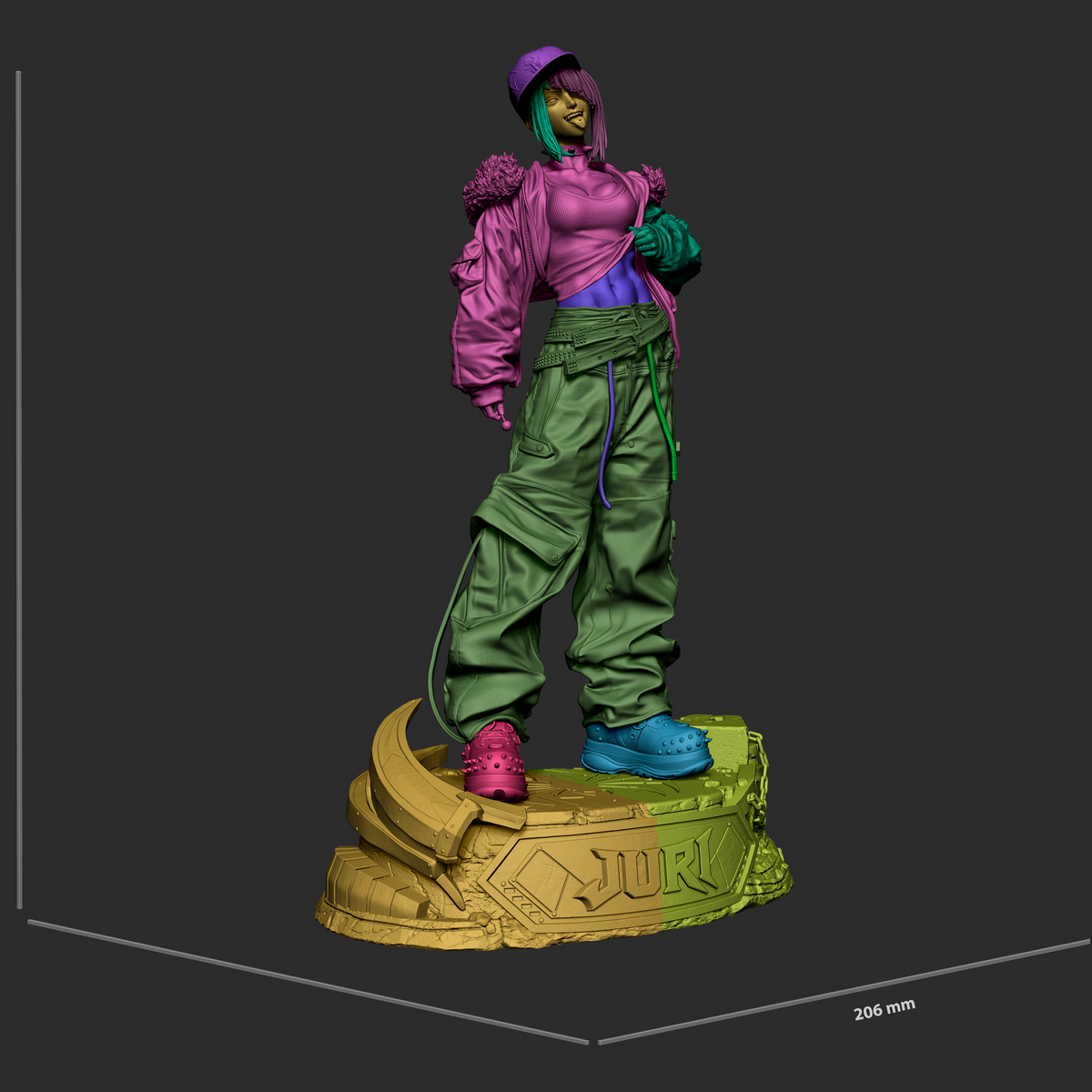 2108 Juri Han_Street Fighter - STL 3D Print Files