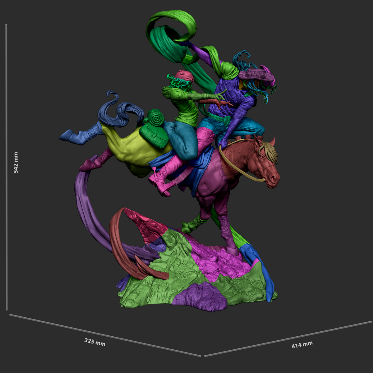 2102 JohnnyJoestar&GyroZeppeli_JoJo's Bizarre Adventure - STL 3D Print Files