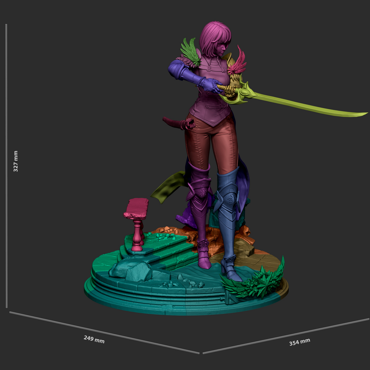 1894 Cha Hae In_Solo Leveling - STL 3D Print Files