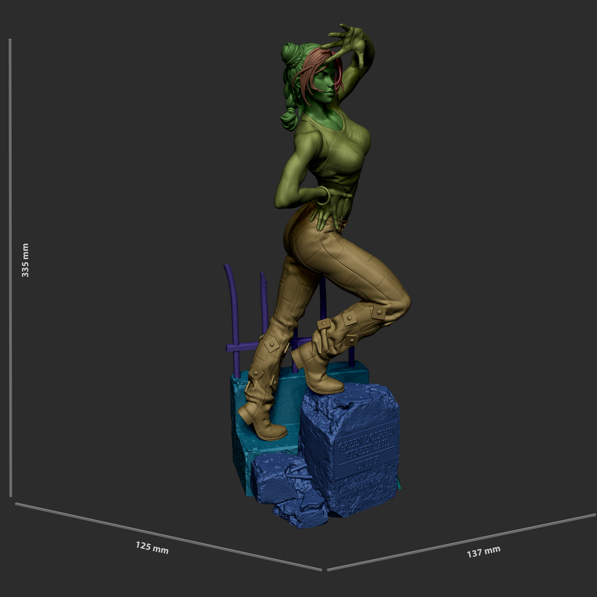 1909 Jolyne Cujoh_JoJo's Bizarre Adventure - STL 3D Print Files