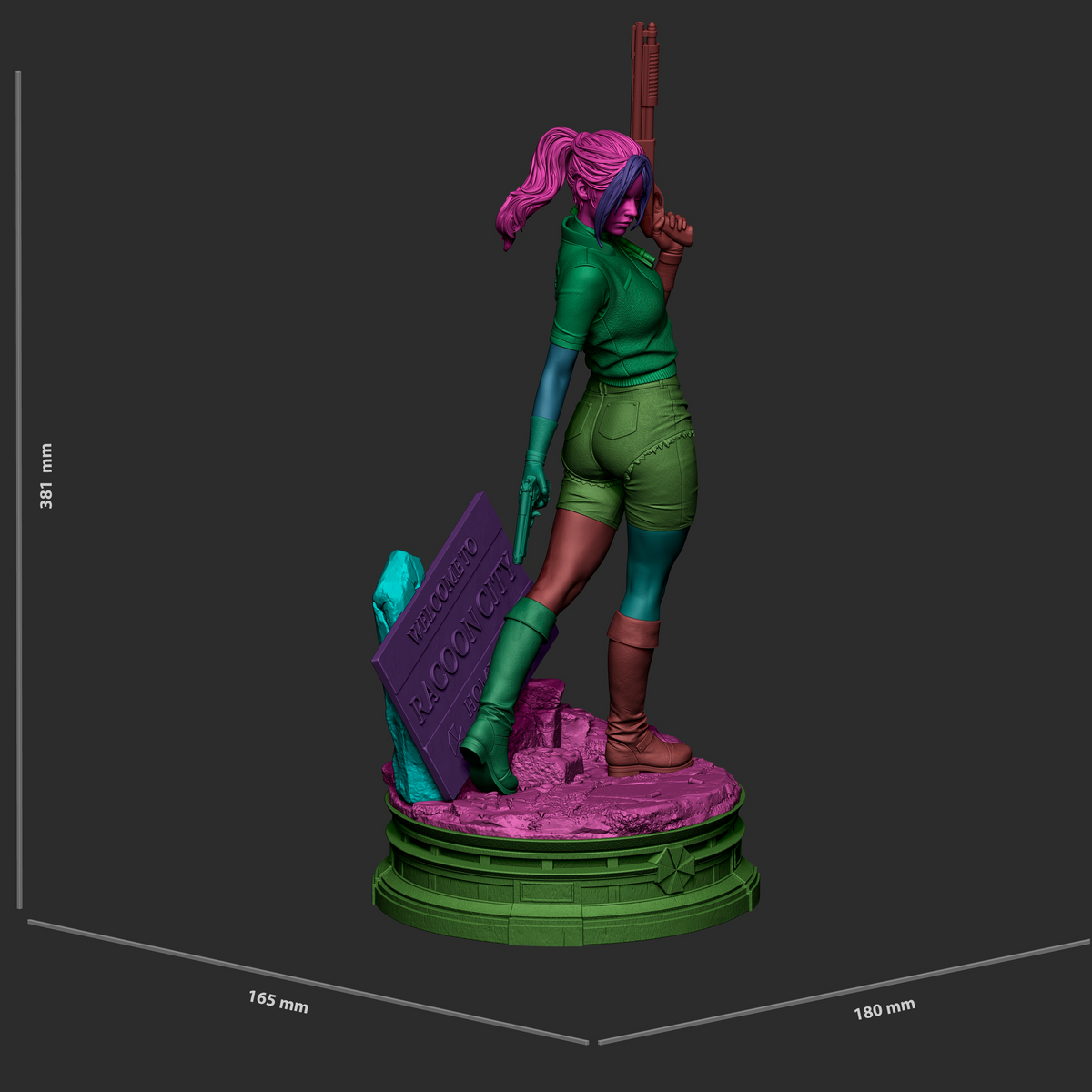 2175 Claire Redfield_Resident Evil - STL 3D Print Files