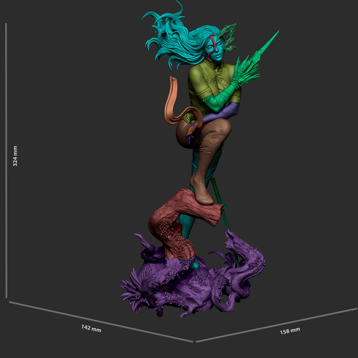1913 Savage Land Psylocke_Marvel Comics - STL 3D Print Files