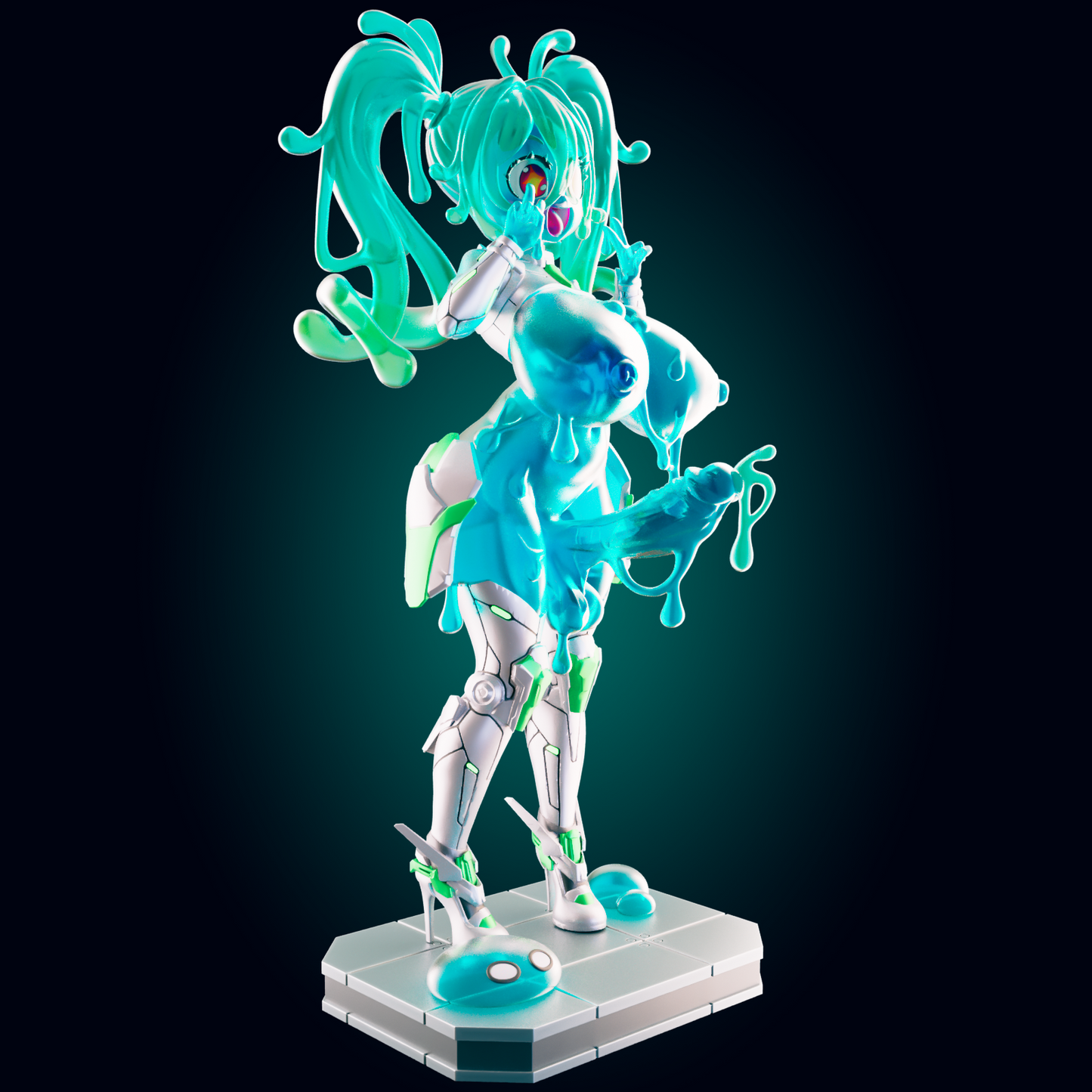 1281 Slime Bot Mecha Girl - STL 3D Print File