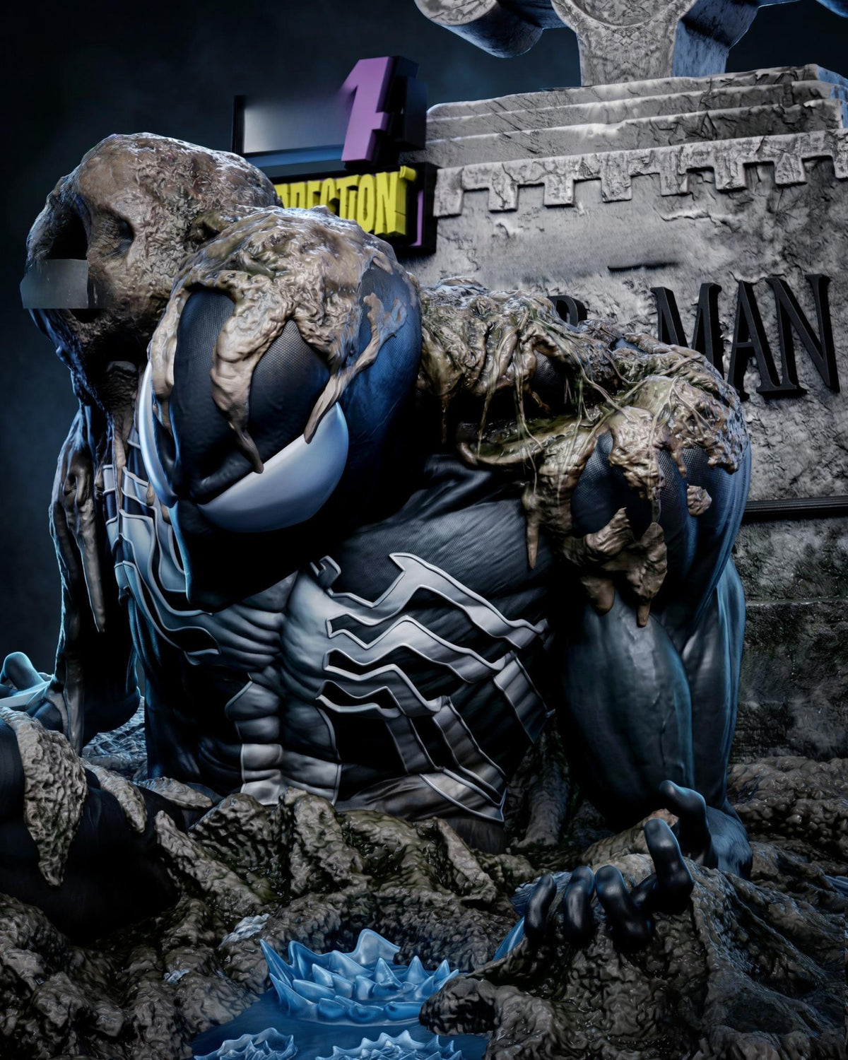 1768 The Last Hunt Spiderman Tomb Bust - STL 3D Print Files