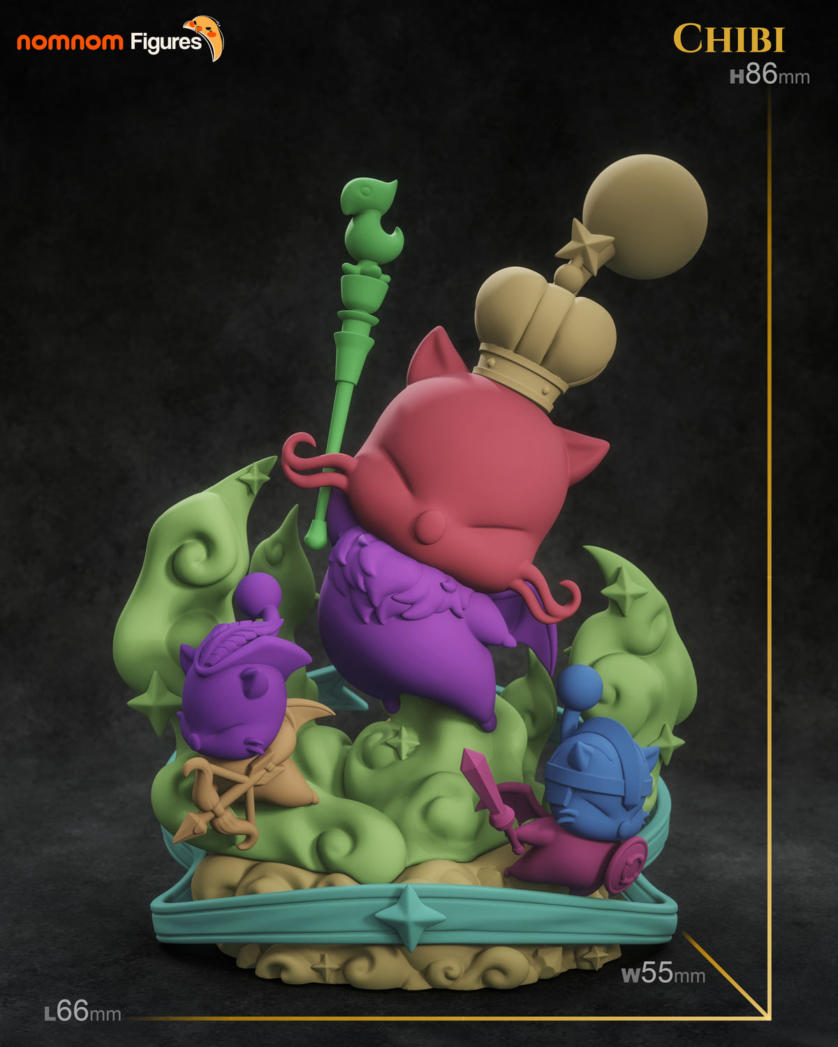2006 Chibi Good King Moggle Mog XII_Final Fantasy - STL 3D Print Files