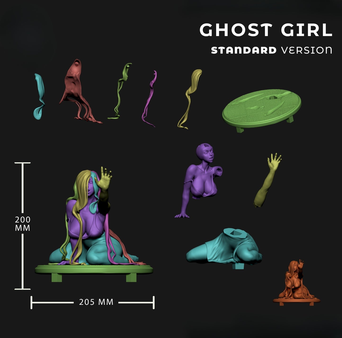0933 Ghost Girl - STL 3D Print Files