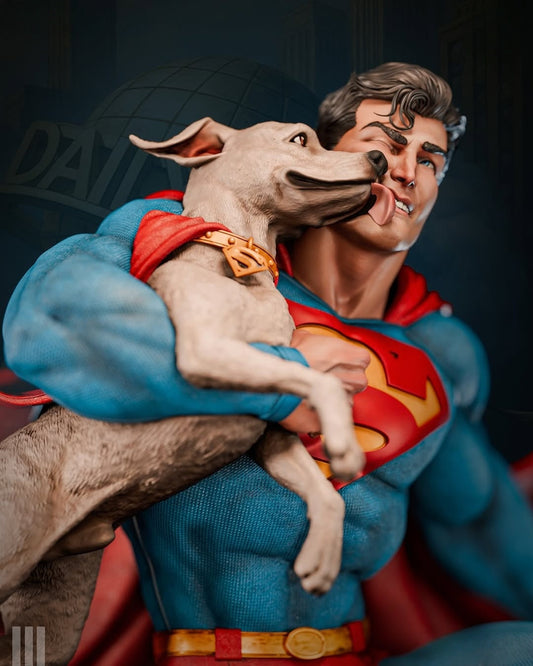 0903 Superman And Krypto (4163) - STL 3D Print Files