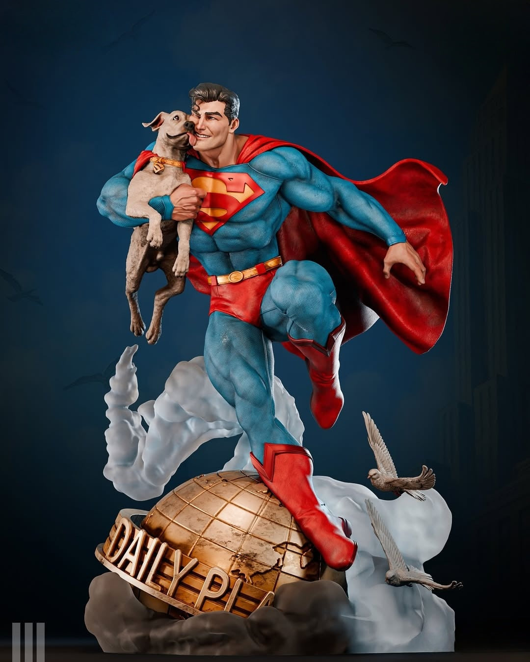 0903 Superman And Krypto (4163) - STL 3D Print Files