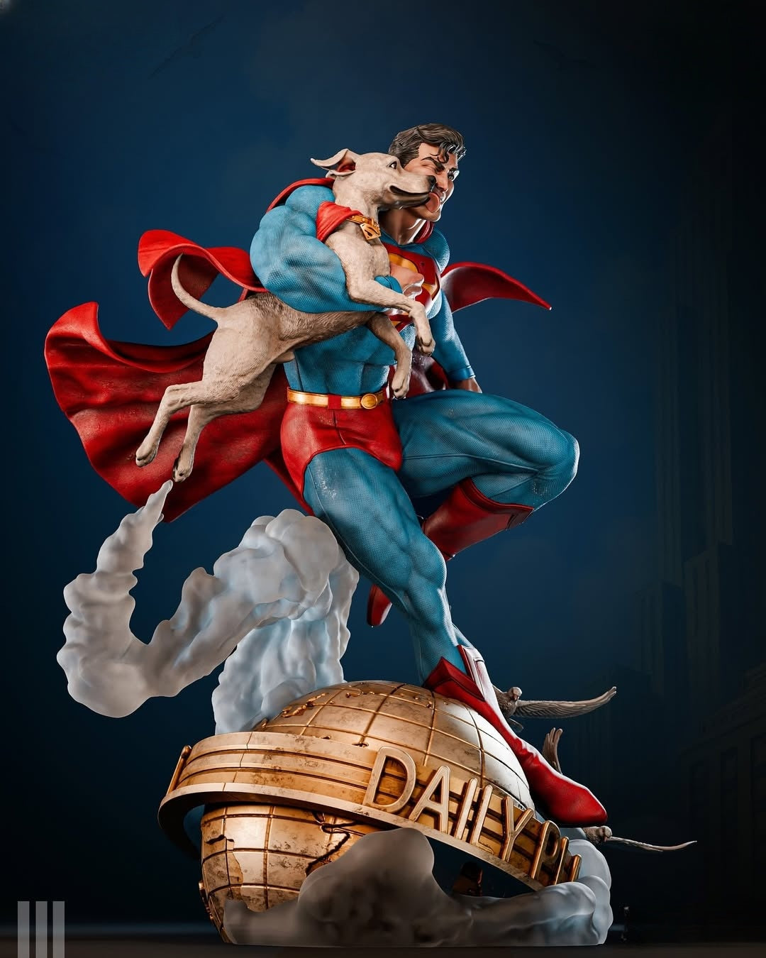 0903 Superman And Krypto (4163) - STL 3D Print Files