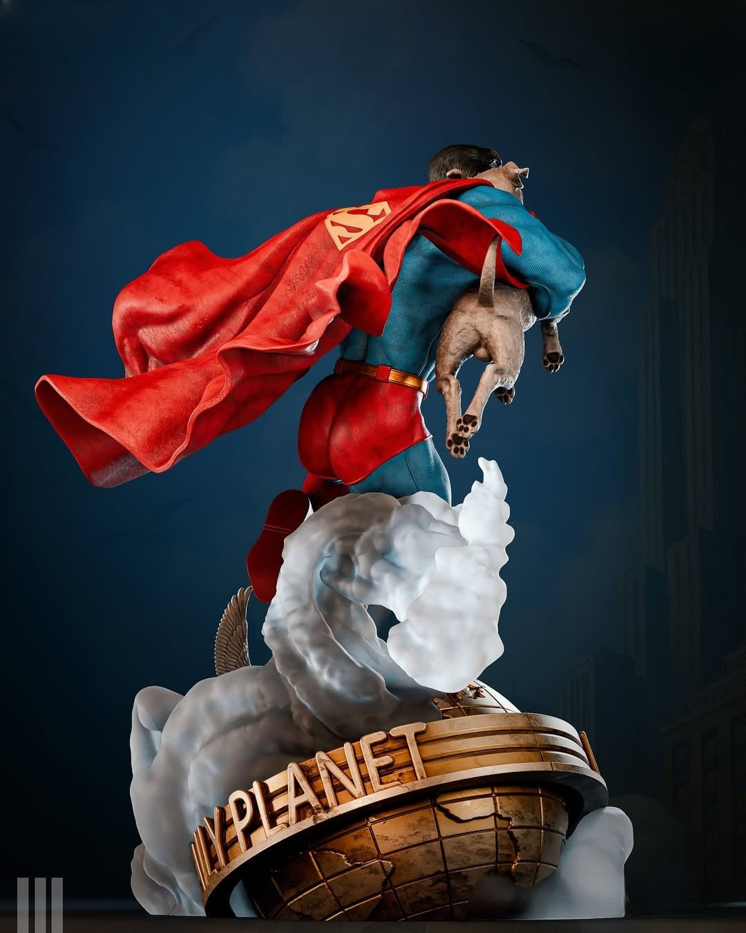 0903 Superman And Krypto (4163) - STL 3D Print Files