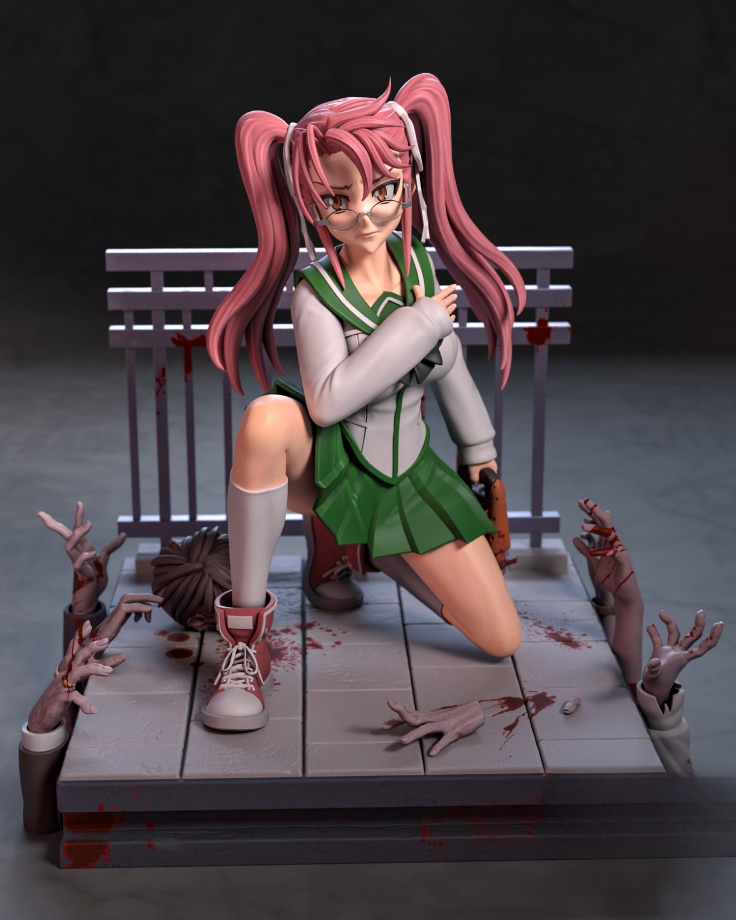 1480 Saya Takagi_HighSchool of the Dead - STL 3D Print Files