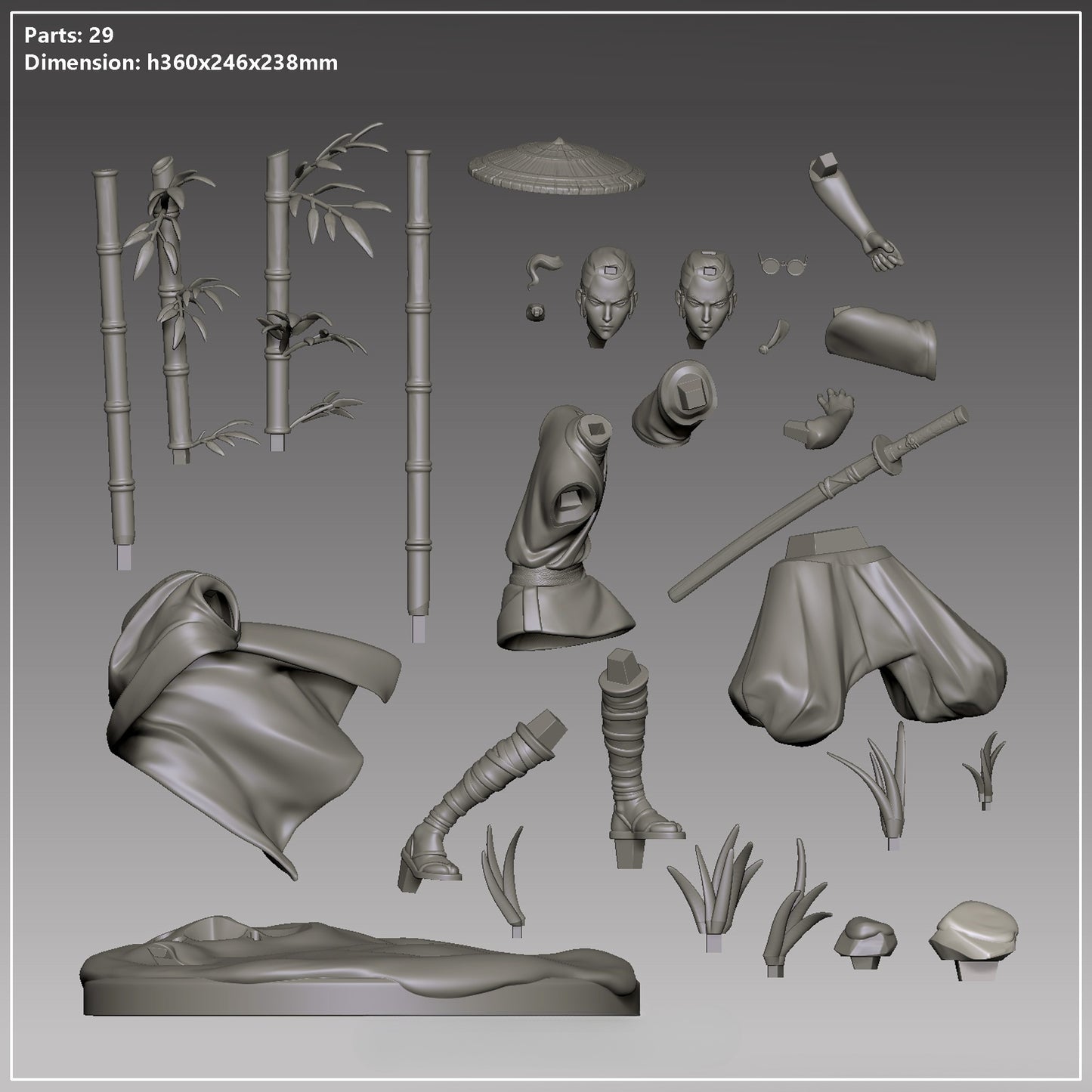 1512 Mizu_Blue Eye Samurai - STL 3D Print Files