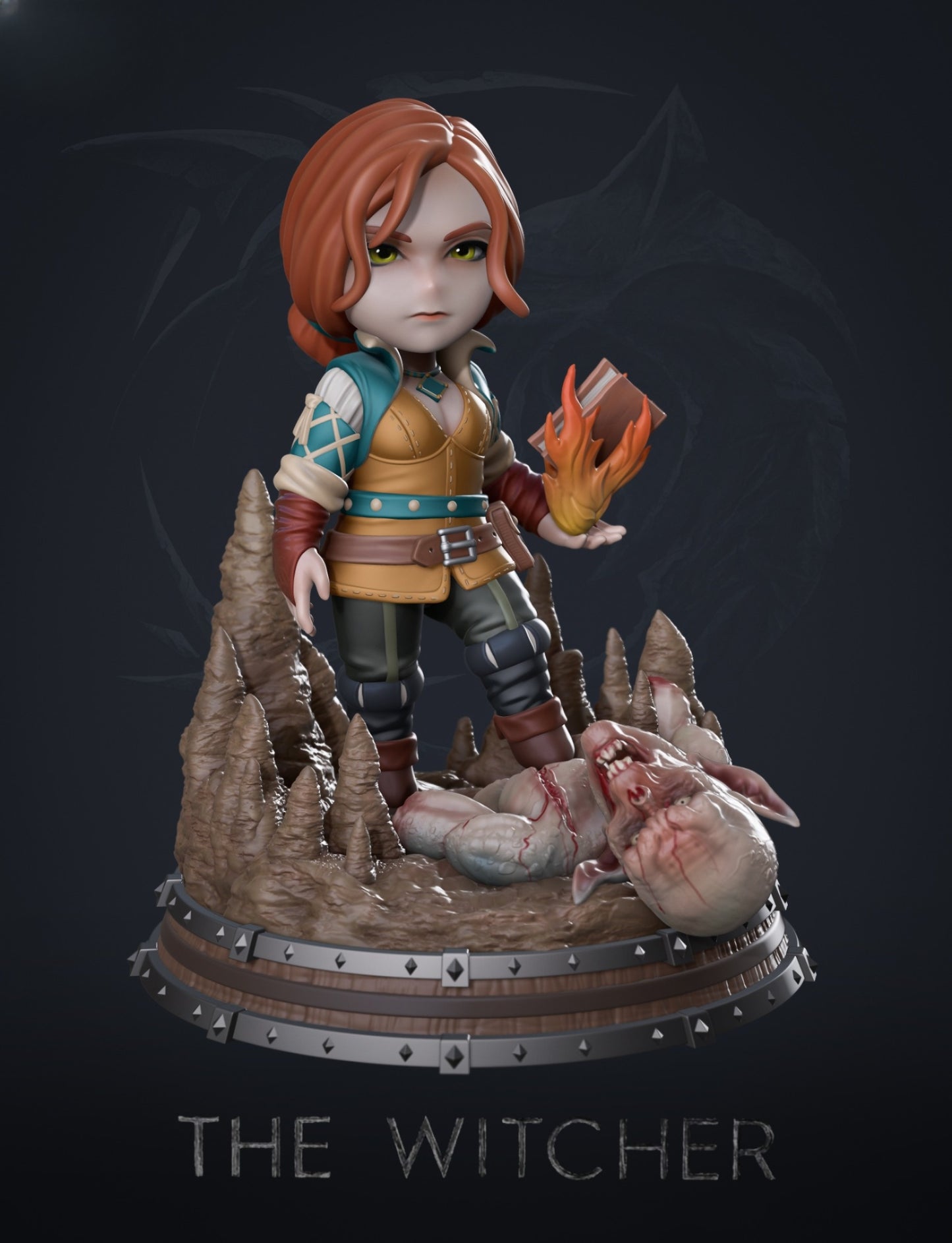 0813 The Witcher Chibi - STL 3D Print Files