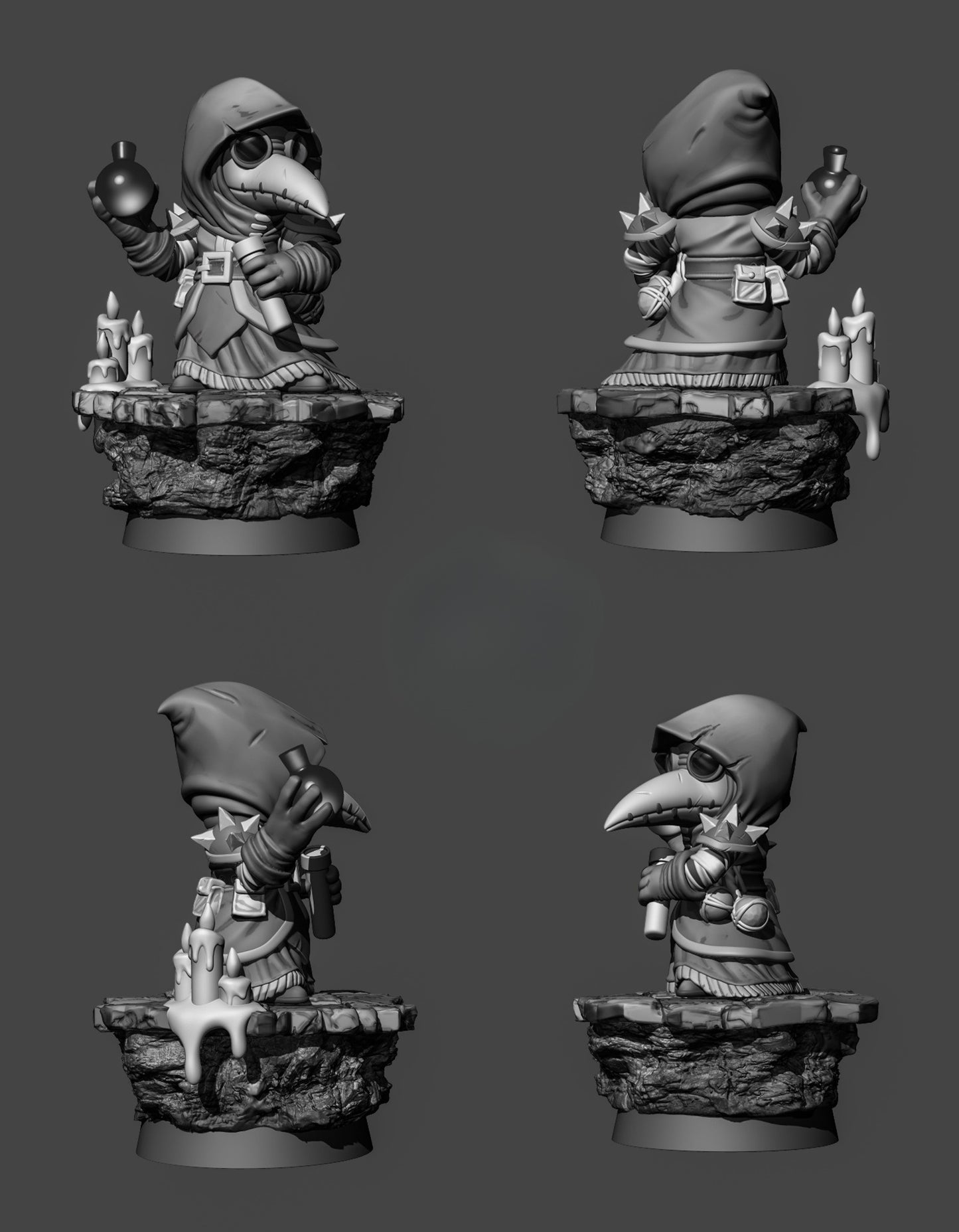 0018 Plague Doctor - Darkest Dungeon - STL 3D Print Files