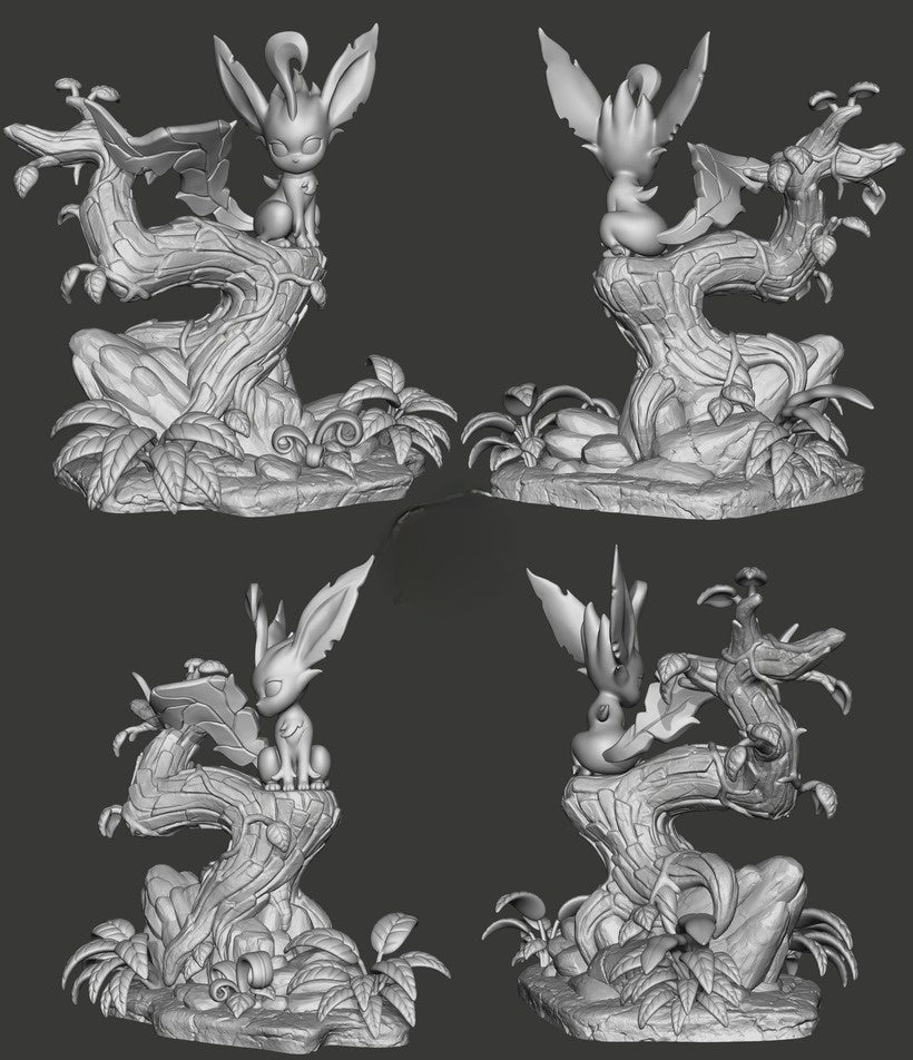 0023 Leafeon - STL 3D Print Files