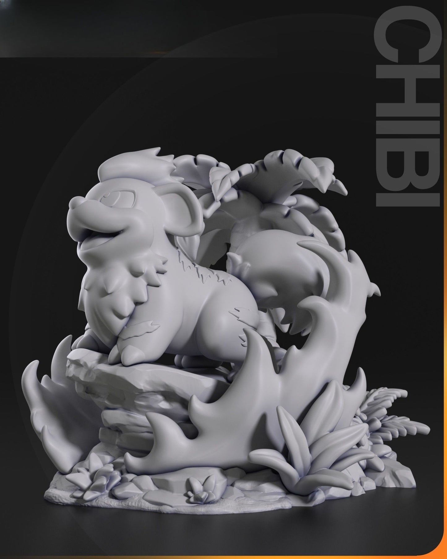 0292 Chibi Growlithe Pokemon - STL 3D Print Files