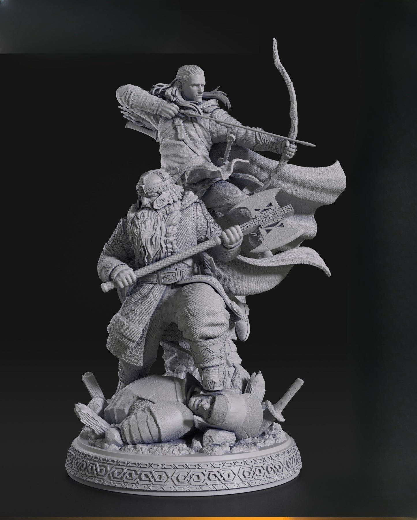 0845 Gimli and Legolas_Lord of the Rings - STL 3D Print Files