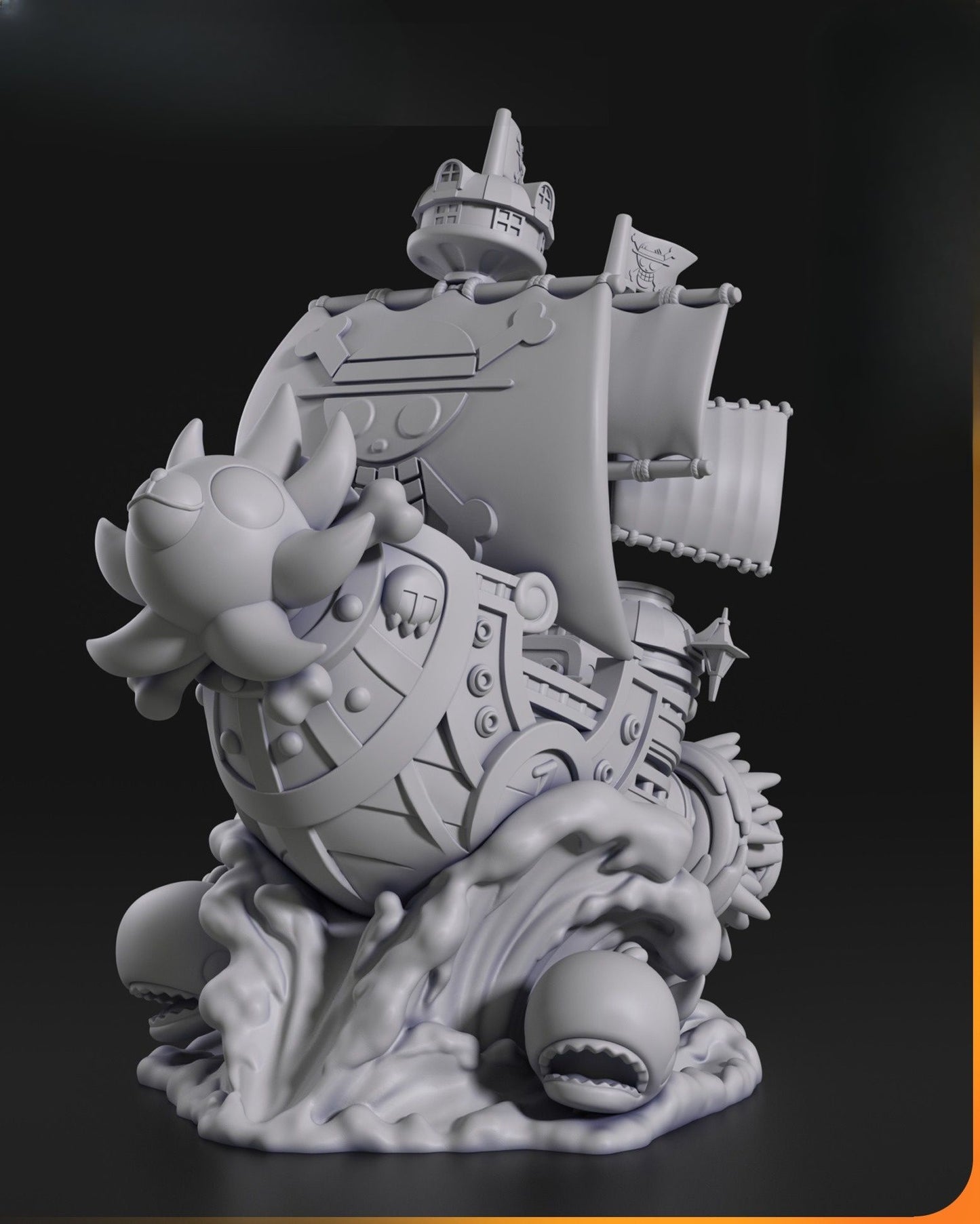 0407 Chibi Thousand Sunny_One Piece - STL 3D Print Files
