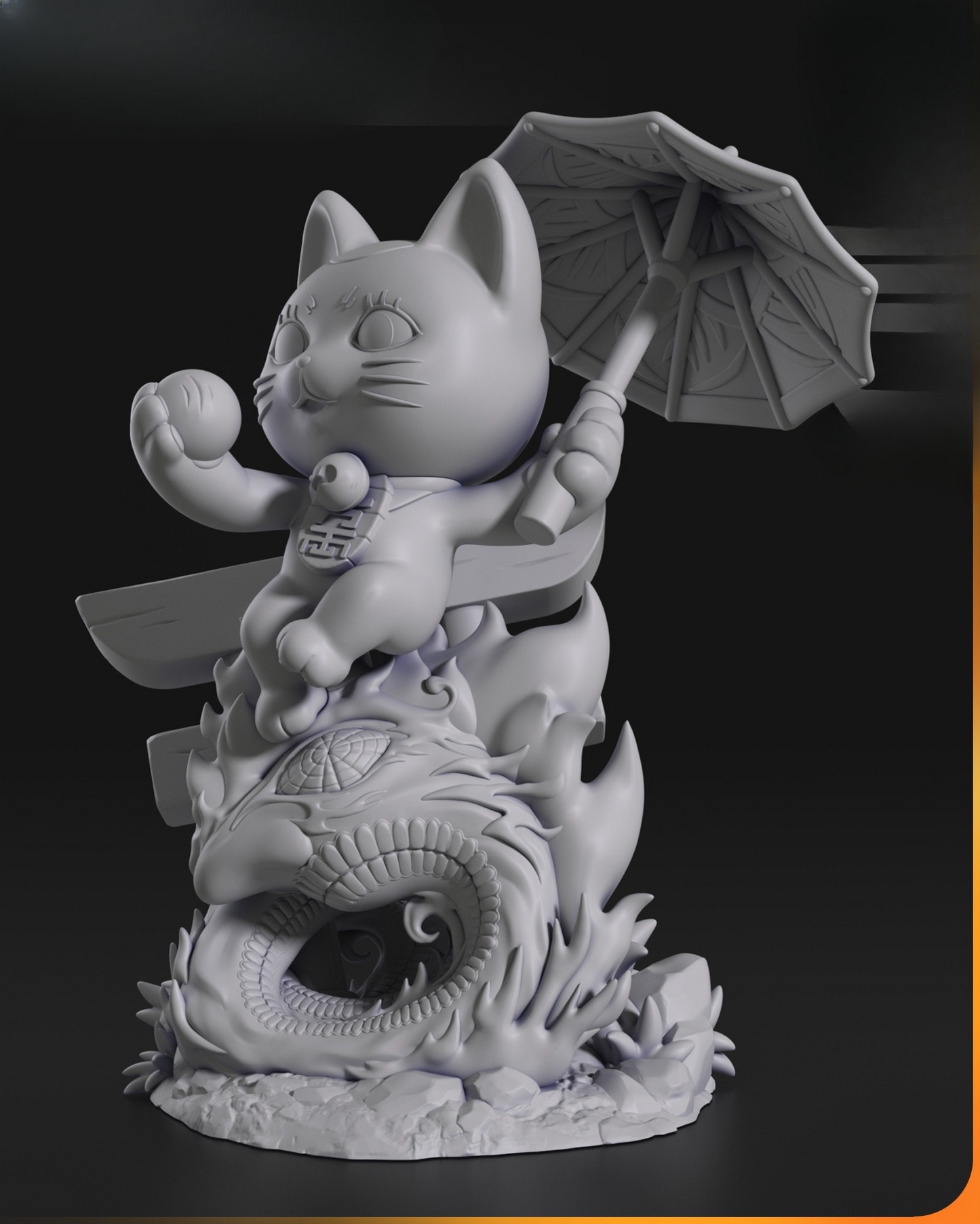 0057 Turbo Granny Cat - Dandadan - STL 3D Print Files